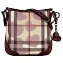 Burberry Schultertasche in Bordeaux und Beige