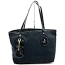 Sac fourre-tout en toile GG noire Gucci