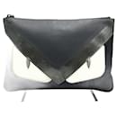 Fendi Black Leather Clutch Bag