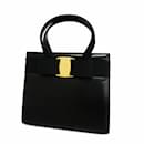 Bolso de cuero negro Vara de Salvatore Ferragamo