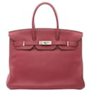 Bolsa Hermès Birkin 35 em vermelho