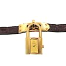 Hermes Kelly Watch Ladies' Gold Quartz Padlock - Hermès