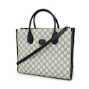 Gucci GG Supreme Interlocking G Lederhandtasche