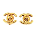 Chanel Gold Plated Clip Earrings