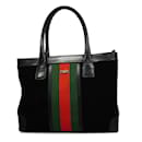 Bolsa tote de camurça preta Gucci