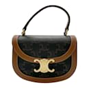 Bolsa de Ombro em Lona Revestida Celine Brown - Céline