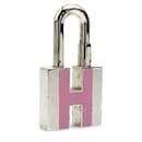 Hermes Cadena Charm H Metal Silver x Pink - Hermès