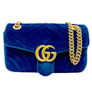 Borsa a Spalla in Velluto GG Marmont di Gucci