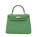 Hermes Kelly 25 Handbag in Epsom Vert Vertigo - Hermès