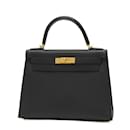 Hermes Kelly 28 Handbag in Black Epsom Leather - Hermès