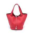 Bolsa Hermes Picotin Lock MM em vermelho - Hermès