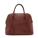 HERMES Bolide 37 Handbag in Bordeaux Leather - Hermès