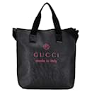 Gucci Handtasche aus schwarzem und pinkem Leder