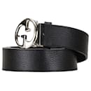 Ceinture en cuir Gucci à double G entrelacé