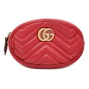 Bolso de cintura de cuero acolchado Gucci GG Marmont