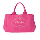 Bolsa tote Canapa Prada em rosa