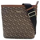 Bolsa de ombro em PVC marrom Burberry