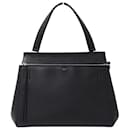 Bolso de mano de cuero Celine para mujer, tamaño mediano, negro - Céline