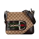 Gucci GG Canvas Horsebit Sherry Line Shoulder Bag