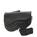 Christian Dior Saddle Bag in Black Leather