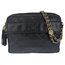 Chanel Vintage Matelassé Lammleder Schultertasche mit Quastenfransen