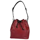 Louis Vuitton Epi Noe Shoulder Bag Red Black Gold Hardware