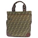 Sac fourre-tout en toile/cuir Fendi Zucca