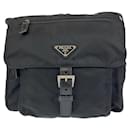 Prada Nylon Tessuto Triangle Logo Plate Shoulder Bag