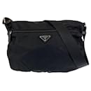 Prada Nylon/Leather Tessuto Triangle Logo Shoulder Bag