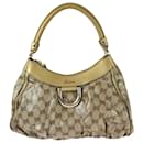 Gucci Abbey GG Crystal Canvas/Leather Shoulder Bag