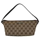 Pochette Accessoire en Toile GG Gucci en Cuir Marron Beige