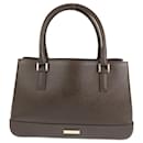 Burberry Brown Leather Handbag Tote