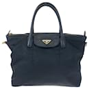 Prada Nylon/Leder Handtasche Tote Bag