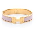 Bracciale Hermes Click H in oro e rosa - Hermès