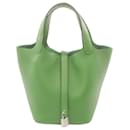 Sac à main Hermes Picotin Lock PM en Vert Yucca - Hermès