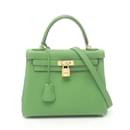 Hermes Kelly 25 Vert Yucca Handbag - Hermès