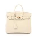 Hermes Birkin 25 Cre Handbag in Ivory - Hermès