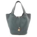 Bolso Hermes Picotin Lock MM en verde - Hermès