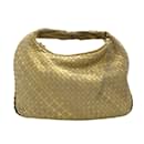 Bolso de Hombro Intrecciato Dorado Bottega Veneta