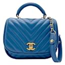 Chanel Blue Leather Handbag