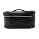 Chanel Black Caviar Leather Vanity Handbag