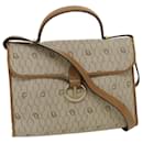 Borsa a mano in tela a nido d'ape Christian Dior in pelle PVC beige