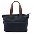 Sac tote en toile GG avec bande Web Gucci