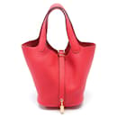 Bolsa Hermes Picotin Lock PM em vermelho - Hermès