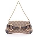 Gucci Horsebit GG Canvas Handbag