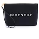 Givenchy Black and White Canvas Clutch Bag