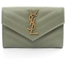 Monedero khaki Saint Laurent