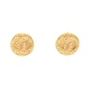 Pendientes de clip chapados en oro Chanel Coco Mark