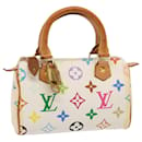 LOUIS VUITTON Mini Speedy Sac à Main Multicolore Monogram Blanc M92645 Auth 85576 - Louis Vuitton