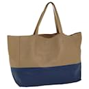 Sac tote en cuir bleu CELINE Horizontalkava Auth hk1542 - Céline